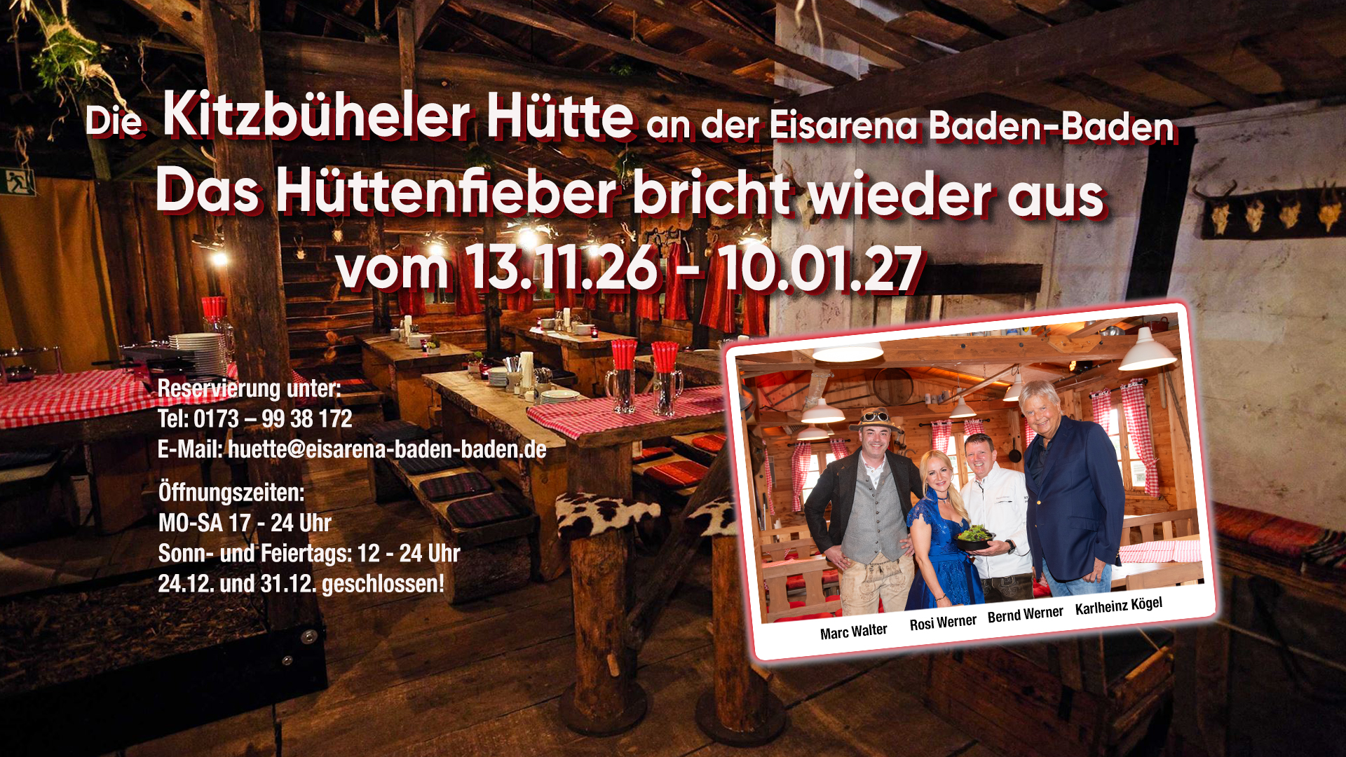 Die Kitzbüheler Hütte an der Eisarena Baden-Baden