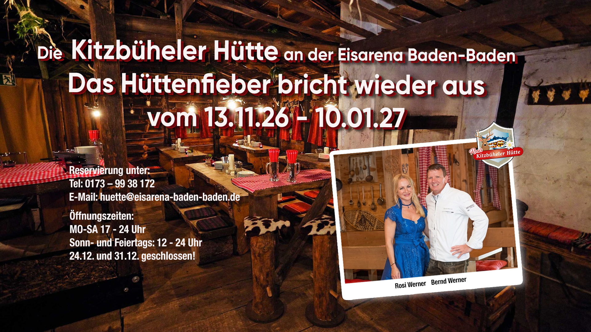 Die Kitzbüheler Hütte an der Eisarena Baden-Baden